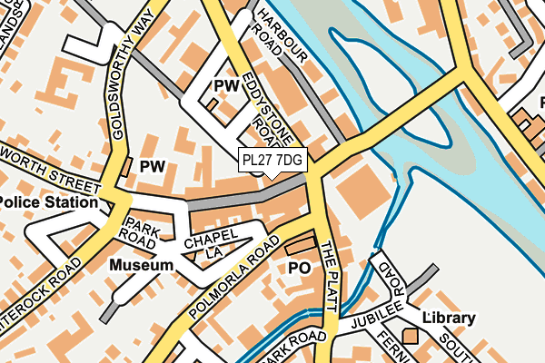 PL27 7DG map - OS OpenMap – Local (Ordnance Survey)