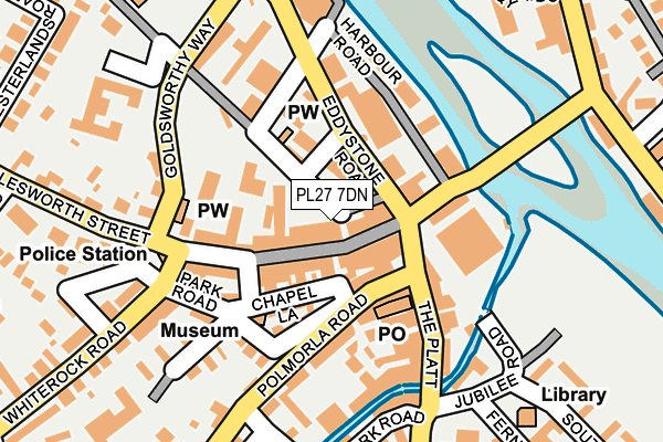 PL27 7DN map - OS OpenMap – Local (Ordnance Survey)