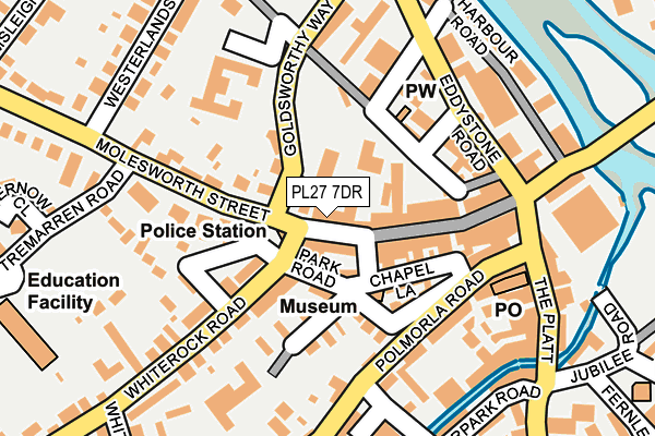PL27 7DR map - OS OpenMap – Local (Ordnance Survey)