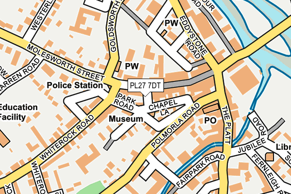PL27 7DT map - OS OpenMap – Local (Ordnance Survey)