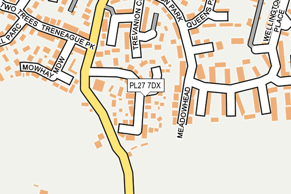 PL27 7DX map - OS OpenMap – Local (Ordnance Survey)
