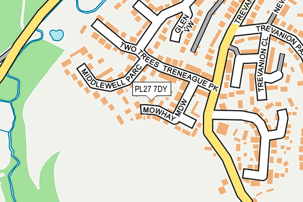 PL27 7DY map - OS OpenMap – Local (Ordnance Survey)