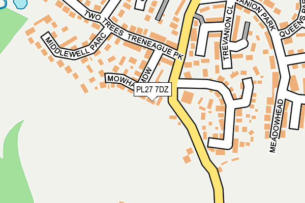 PL27 7DZ map - OS OpenMap – Local (Ordnance Survey)