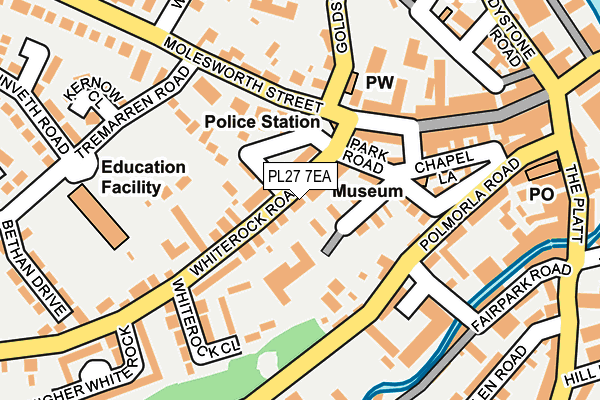 PL27 7EA map - OS OpenMap – Local (Ordnance Survey)