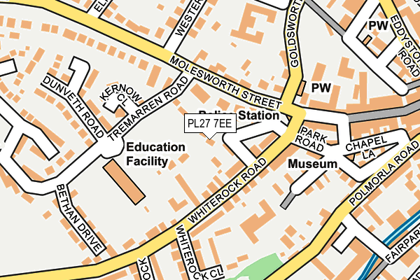 PL27 7EE map - OS OpenMap – Local (Ordnance Survey)