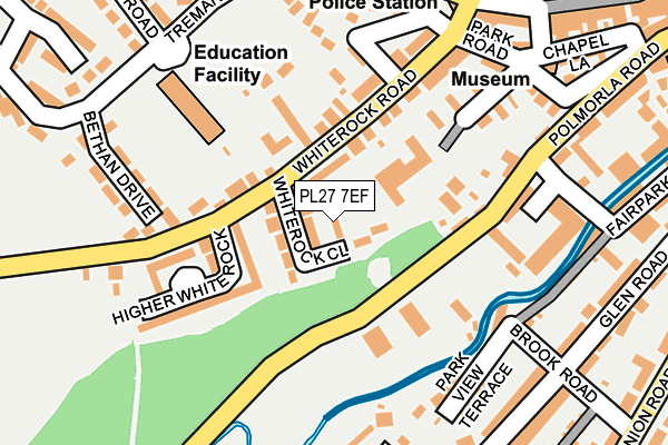 PL27 7EF map - OS OpenMap – Local (Ordnance Survey)