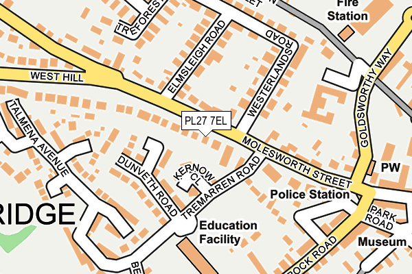 PL27 7EL map - OS OpenMap – Local (Ordnance Survey)