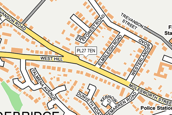 PL27 7EN map - OS OpenMap – Local (Ordnance Survey)