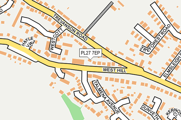 PL27 7EP map - OS OpenMap – Local (Ordnance Survey)
