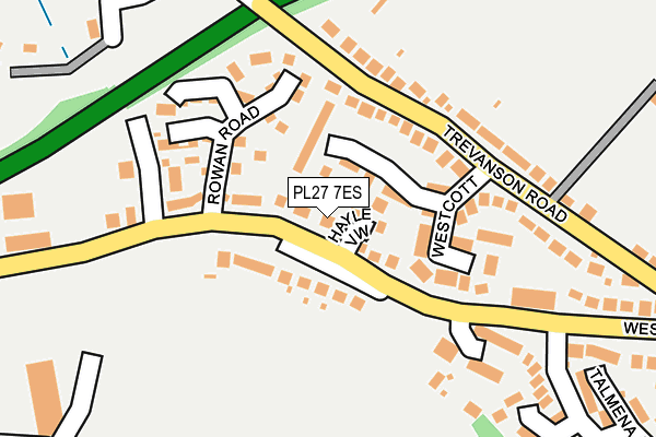 PL27 7ES map - OS OpenMap – Local (Ordnance Survey)