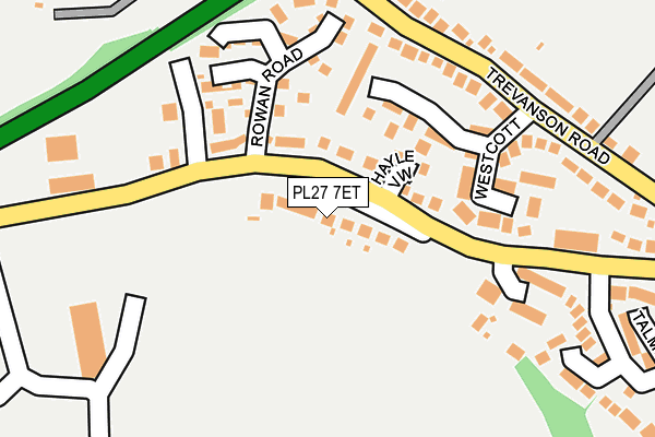 PL27 7ET map - OS OpenMap – Local (Ordnance Survey)