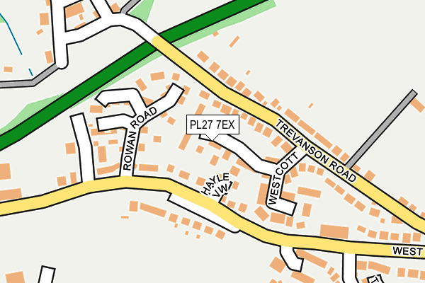 PL27 7EX map - OS OpenMap – Local (Ordnance Survey)