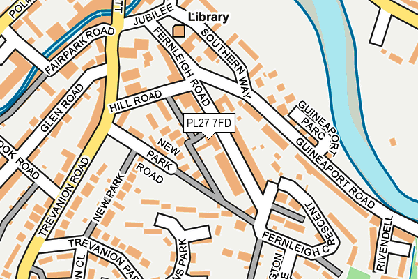 PL27 7FD map - OS OpenMap – Local (Ordnance Survey)