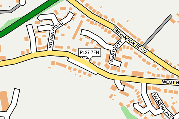 PL27 7FN map - OS OpenMap – Local (Ordnance Survey)