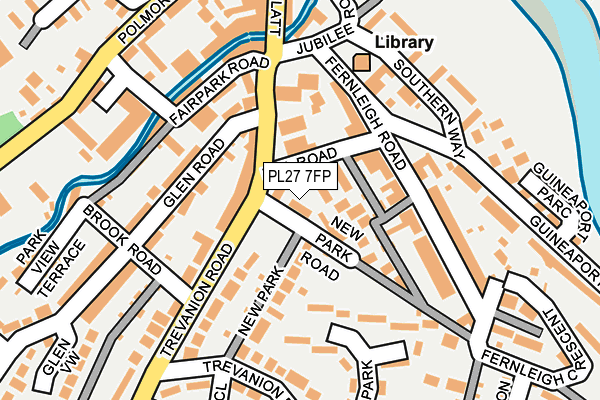 PL27 7FP map - OS OpenMap – Local (Ordnance Survey)