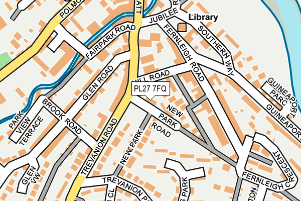 PL27 7FQ map - OS OpenMap – Local (Ordnance Survey)