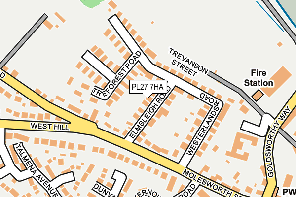 PL27 7HA map - OS OpenMap – Local (Ordnance Survey)