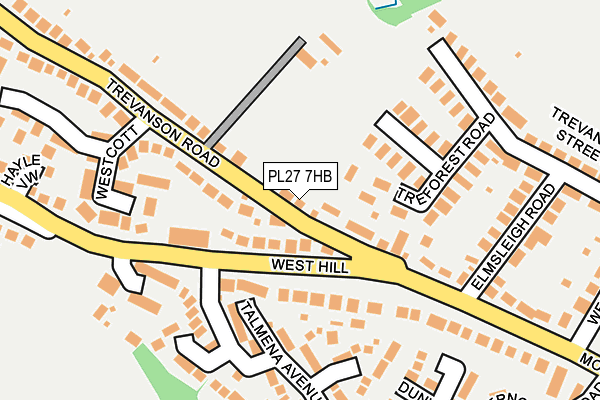 PL27 7HB map - OS OpenMap – Local (Ordnance Survey)
