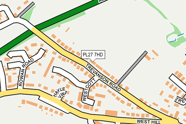 PL27 7HD map - OS OpenMap – Local (Ordnance Survey)