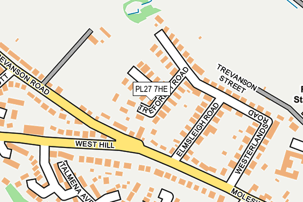 PL27 7HE map - OS OpenMap – Local (Ordnance Survey)