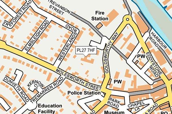 PL27 7HF map - OS OpenMap – Local (Ordnance Survey)