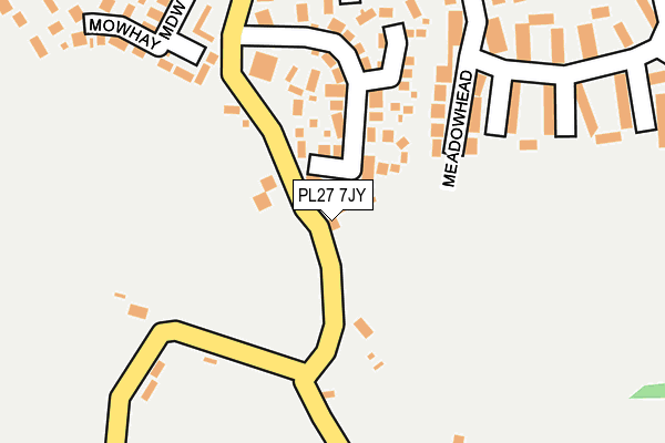 PL27 7JY map - OS OpenMap – Local (Ordnance Survey)