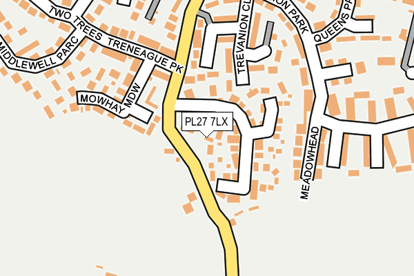 PL27 7LX map - OS OpenMap – Local (Ordnance Survey)