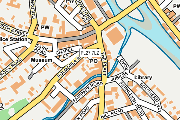 PL27 7LZ map - OS OpenMap – Local (Ordnance Survey)