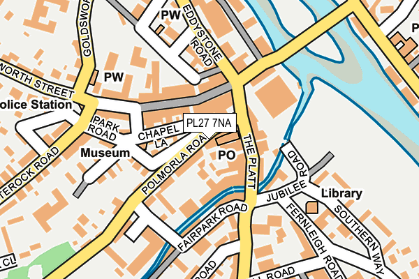 PL27 7NA map - OS OpenMap – Local (Ordnance Survey)