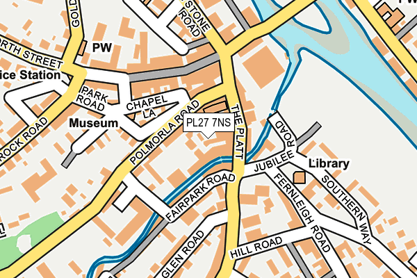 PL27 7NS map - OS OpenMap – Local (Ordnance Survey)