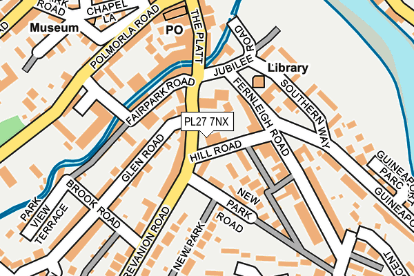 PL27 7NX map - OS OpenMap – Local (Ordnance Survey)
