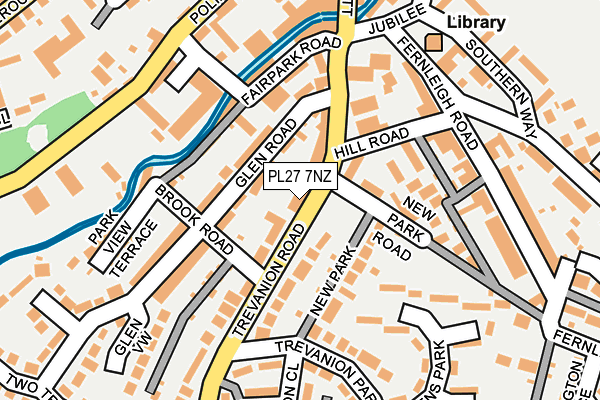 PL27 7NZ map - OS OpenMap – Local (Ordnance Survey)