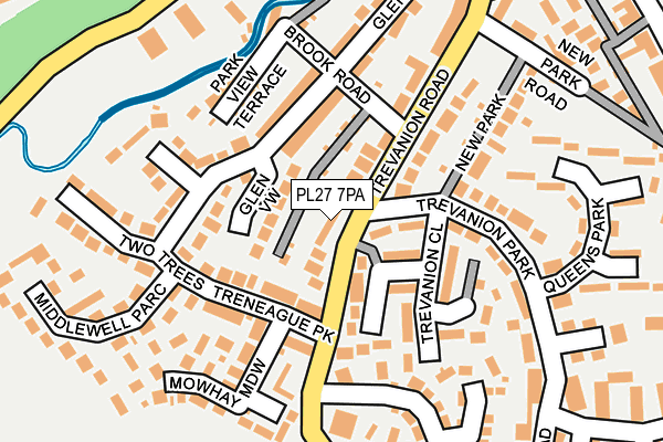 PL27 7PA map - OS OpenMap – Local (Ordnance Survey)