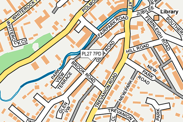 PL27 7PD map - OS OpenMap – Local (Ordnance Survey)