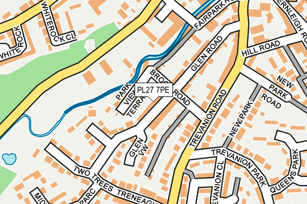 PL27 7PE map - OS OpenMap – Local (Ordnance Survey)