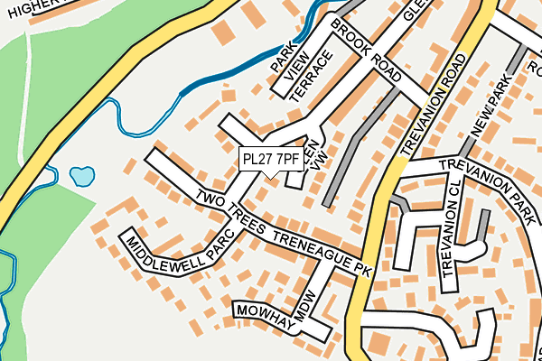 PL27 7PF map - OS OpenMap – Local (Ordnance Survey)