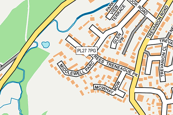 PL27 7PG map - OS OpenMap – Local (Ordnance Survey)
