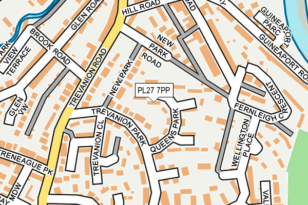 PL27 7PP map - OS OpenMap – Local (Ordnance Survey)