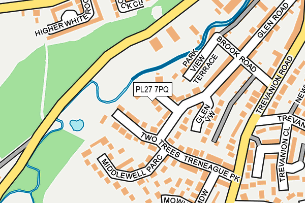 PL27 7PQ map - OS OpenMap – Local (Ordnance Survey)
