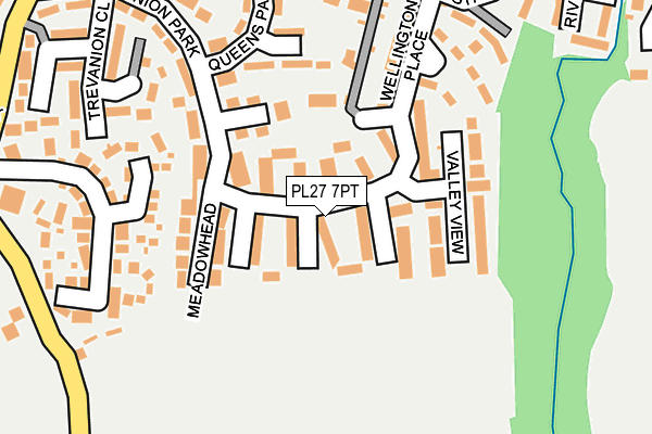 PL27 7PT map - OS OpenMap – Local (Ordnance Survey)