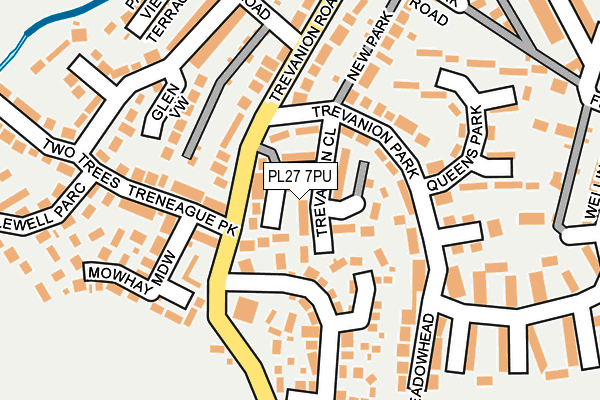 PL27 7PU map - OS OpenMap – Local (Ordnance Survey)