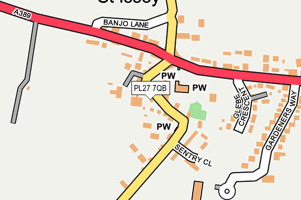 PL27 7QB map - OS OpenMap – Local (Ordnance Survey)