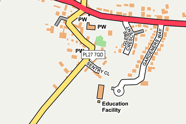 PL27 7QD map - OS OpenMap – Local (Ordnance Survey)