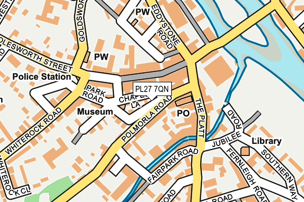 PL27 7QN map - OS OpenMap – Local (Ordnance Survey)