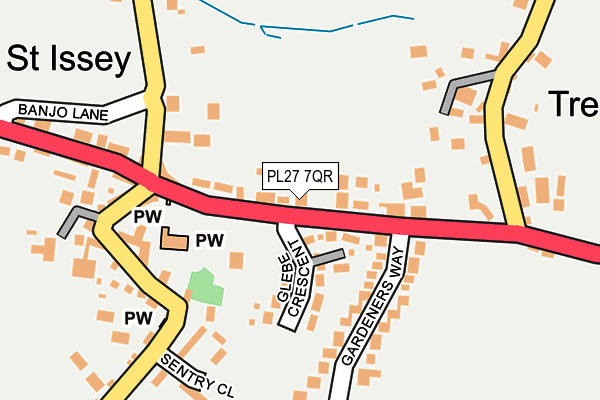 PL27 7QR map - OS OpenMap – Local (Ordnance Survey)