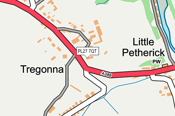 PL27 7QT map - OS OpenMap – Local (Ordnance Survey)