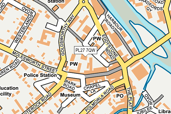 PL27 7QW map - OS OpenMap – Local (Ordnance Survey)