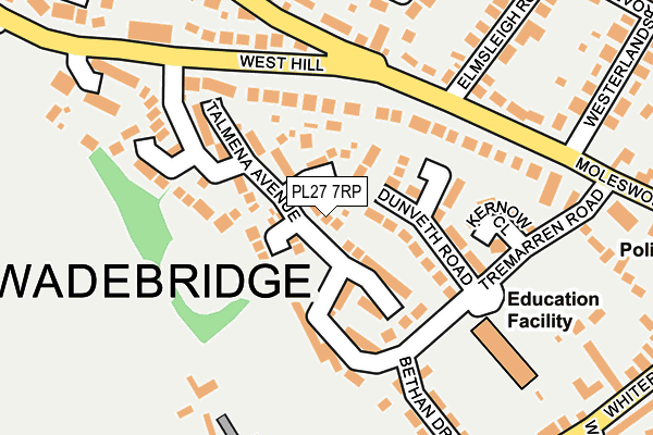 PL27 7RP map - OS OpenMap – Local (Ordnance Survey)