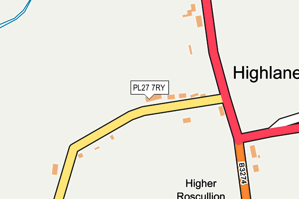 PL27 7RY map - OS OpenMap – Local (Ordnance Survey)