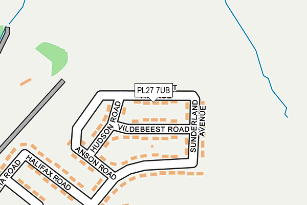 PL27 7UB map - OS OpenMap – Local (Ordnance Survey)